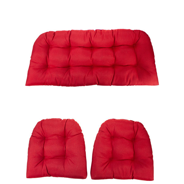 Northlight 3Piece Wicker Furniture Cushion Set Wayfair